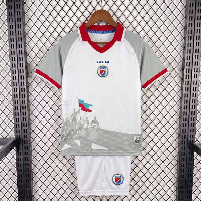 2026 FIFA World Cup Haiti Away Kids Soccer Kits Shirt with Shorts